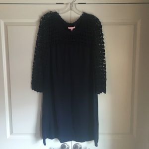 Lilly Pulitzer Navy Kariana Crochet Sweater Dress