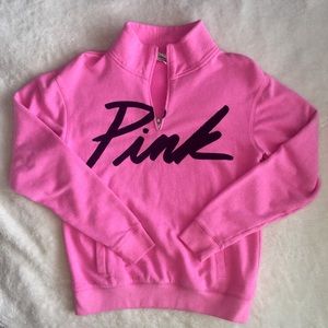 VS Pink quarter zip pullover
