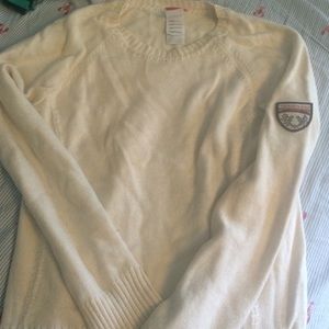 North Face cream colored sweater
