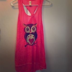 Pink owl tank