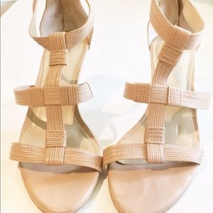 Ann Taylor Nude Leather Heels
