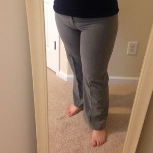 Grey pinstripe dress pants