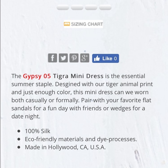 Gypsy05 100% Silk Tigra Mini Dress ☀️🌸 - Picture 4 of 4