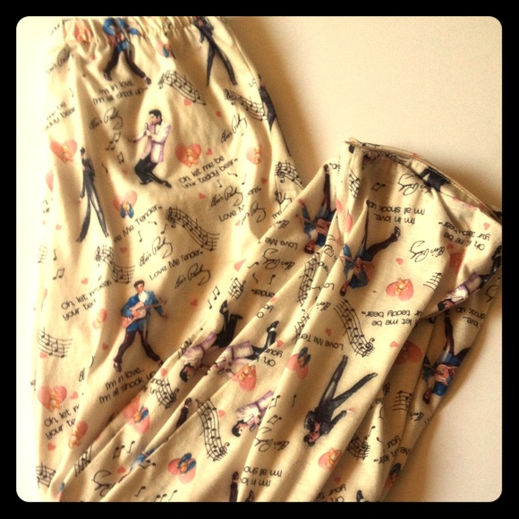 "Love Me Tender" Elvis Presley Pajama Bottoms