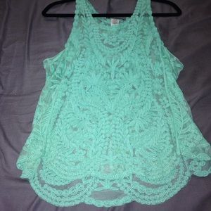 Cute lace tank to wear over your bathing suit