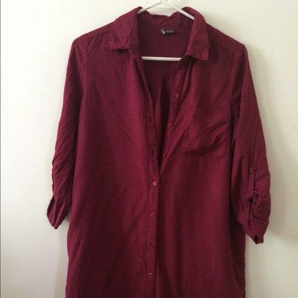 Red button up urban outfitters dress - Picture 1 of 4