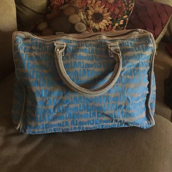 Kitson Blue and Gray Duffle