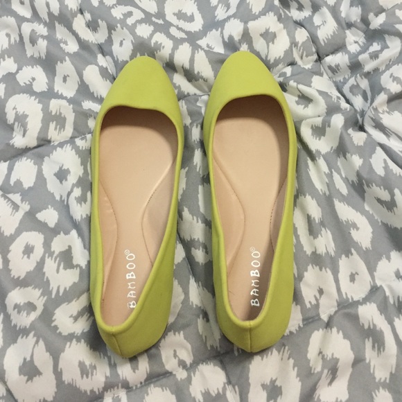 Charlotte Russe Bamboo Lime Green Flats