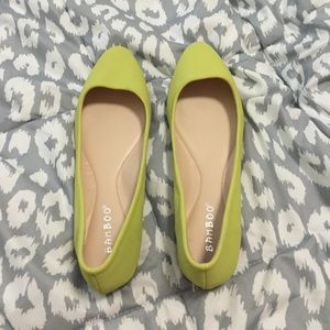 Charlotte Russe Bamboo Lime Green Flats