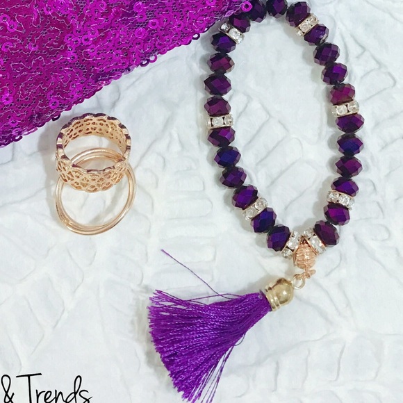 Crystal Beads Boho Bracelet - Picture 2 of 2