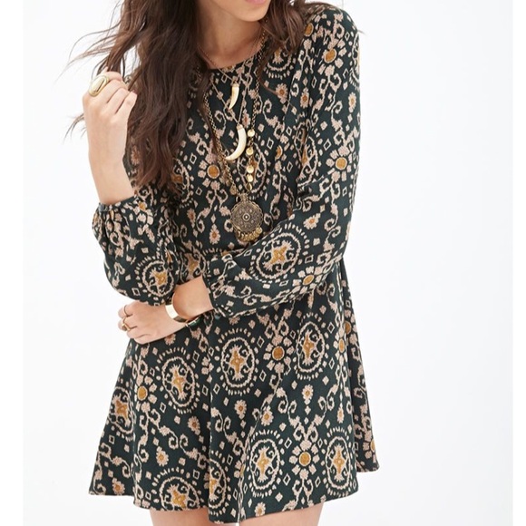 NWT Forever 21 Printed Skater Dress!