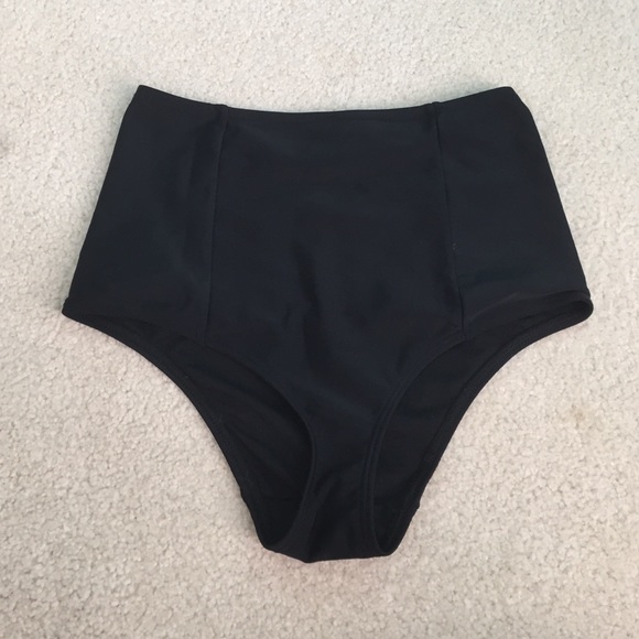 Black high waisted bikini bottoms