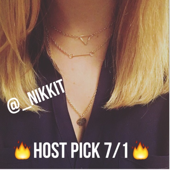 🆕 🔥 14k Gold plated 3 layer necklace
