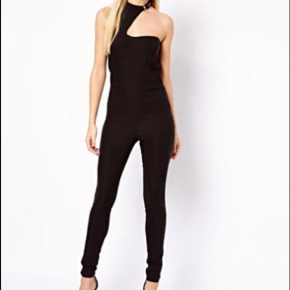 🎉ASOS black jumpsuit with buckle at the neck