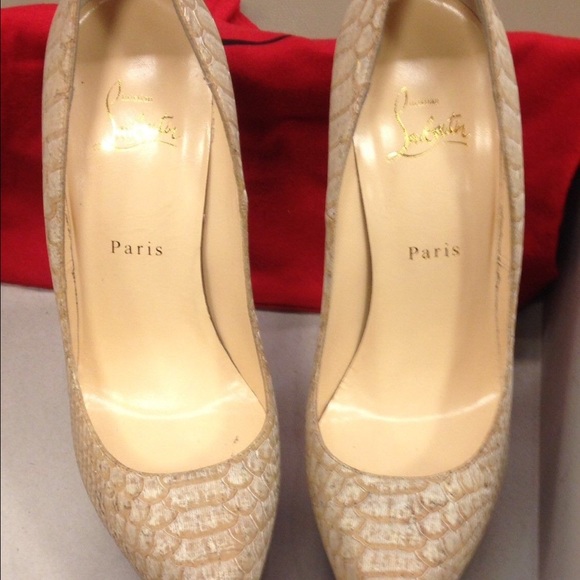 Louboutin Cork Python Daffodile - Picture 3 of 3