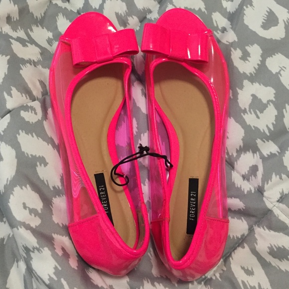 Forever 21 Bright Pink Sandal Flats