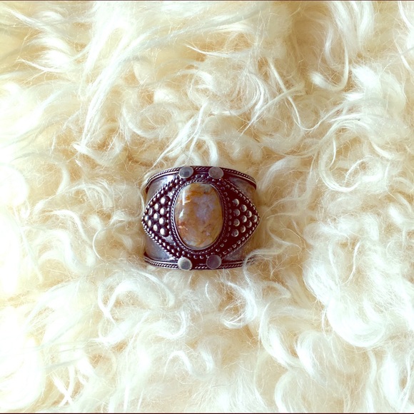 Silver Cuff w/ Stone