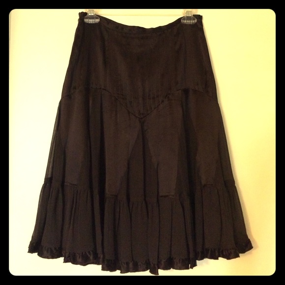 Banana Republic, Chocolate brown 100% silk skirt