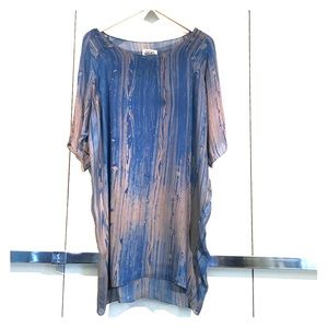 *SOLD* H. Fredriksson wood printed silk dress