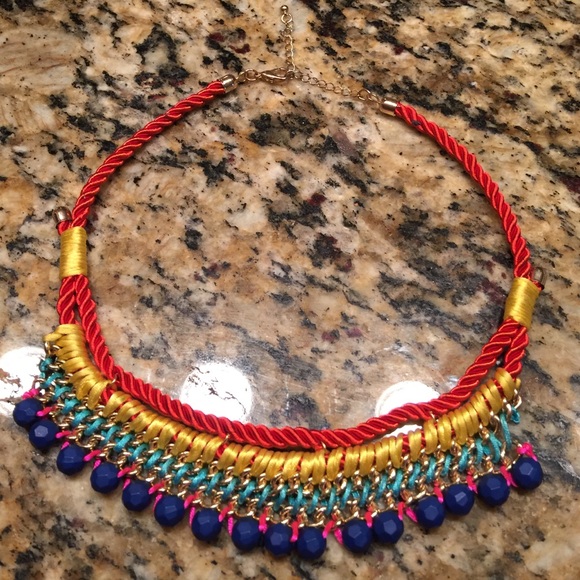 Colorful statement necklace