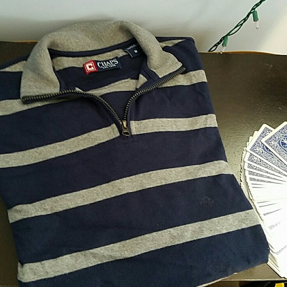 Mens Striped Zipp Style Sweater