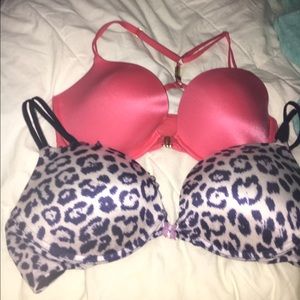 Two Victoria Secret Very Sexy Push-up Bras