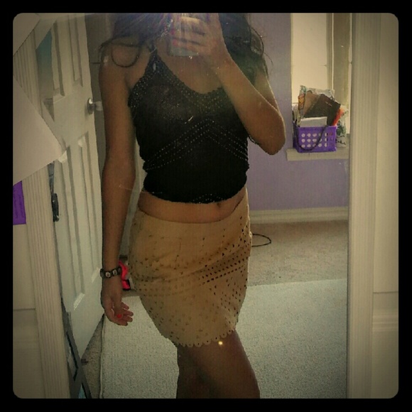 Boho Suede skirt