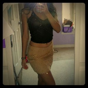 Boho Suede skirt