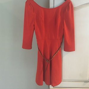 Burnt orange long sleeved dress