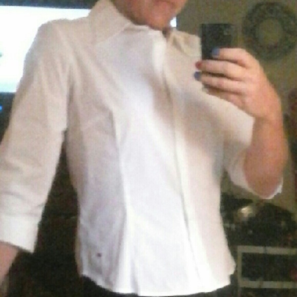 Sharp white button down Tommy Hilfiger top