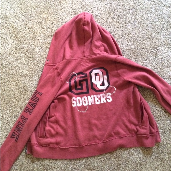 Victoria's Secret maroon zip up hoodie