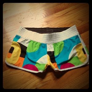 ROXY Colorful Board Shorts Juniors Sz 9