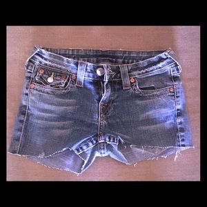 True Religion Cut Off Jean Shorts
