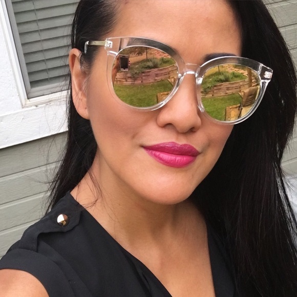 SILVER ONLY! Clear Frame Reflector Mirror Sunnies - Picture 2 of 4