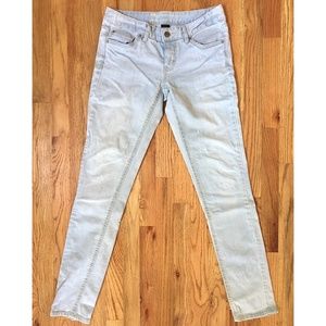 White Washed Straight Leg Denim Jean