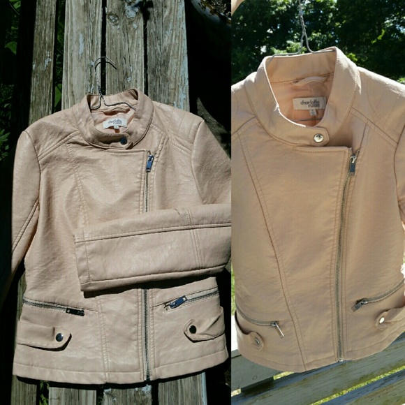 Light pink Charlotte Russe leather jacket