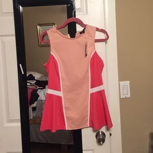 Green envelope peplum top new with tags