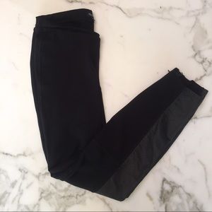 Madewell legging with leather panel