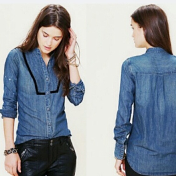Free People denim shirt