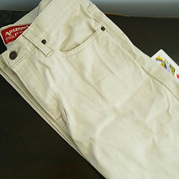 Arizona Jean Company Jeans Mens Cream Colored Jeans 32x34 Poshmark