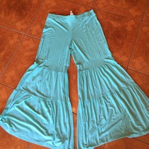 Pretty blue bell bottom pants