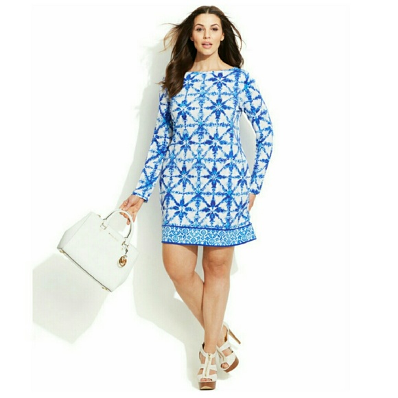 MICHAEL Michael Kors Plus Size Long-Sleeve Printed - Picture 1 of 2