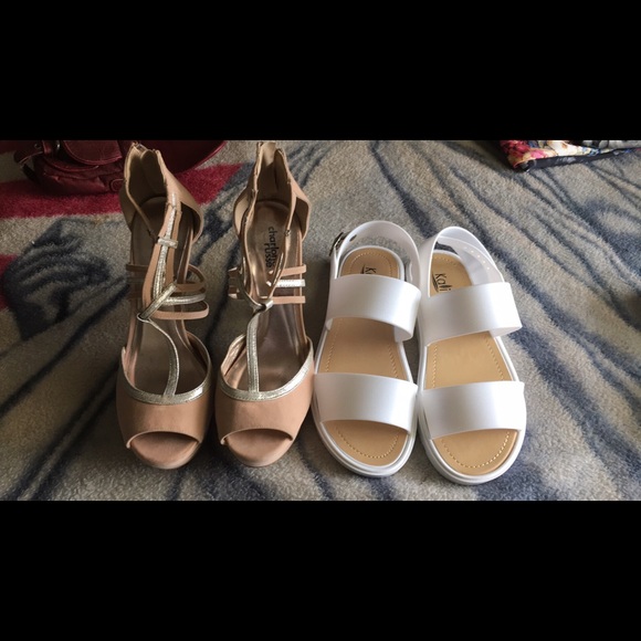 White Kila Shoes & Pink Charlotte Rue heels