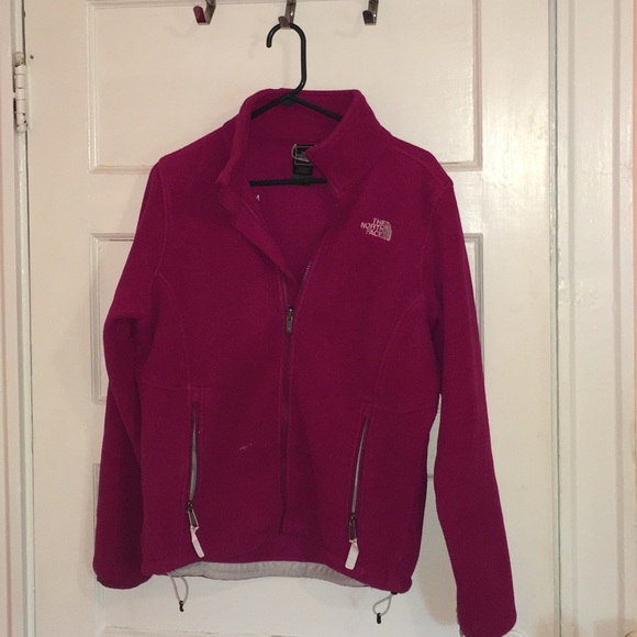 Dark pink North Face Fleece Jacket