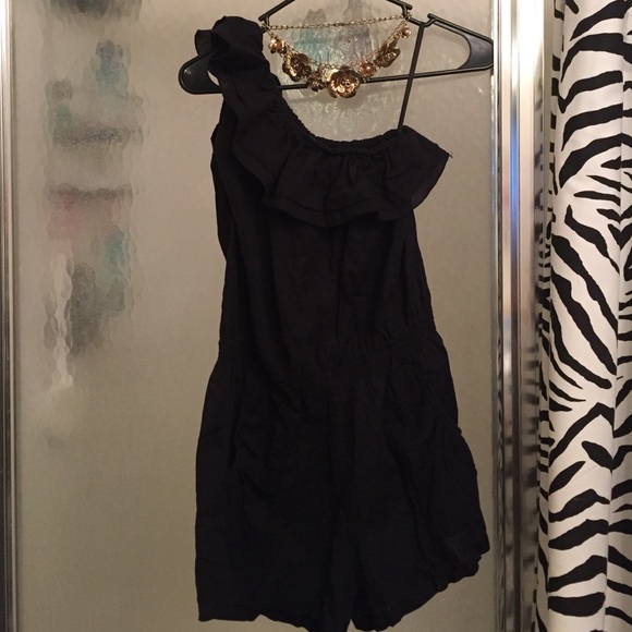 Black short romper