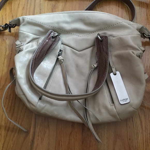 botkier cream leather shoulder/crossbody handbag - Picture 3 of 4