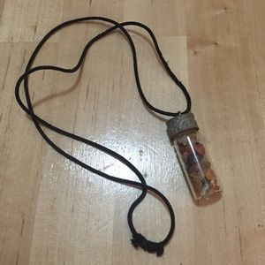 Glass wishing stones necklace