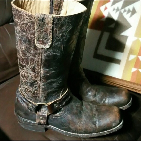 Bed Stu distressed brown Leather boots