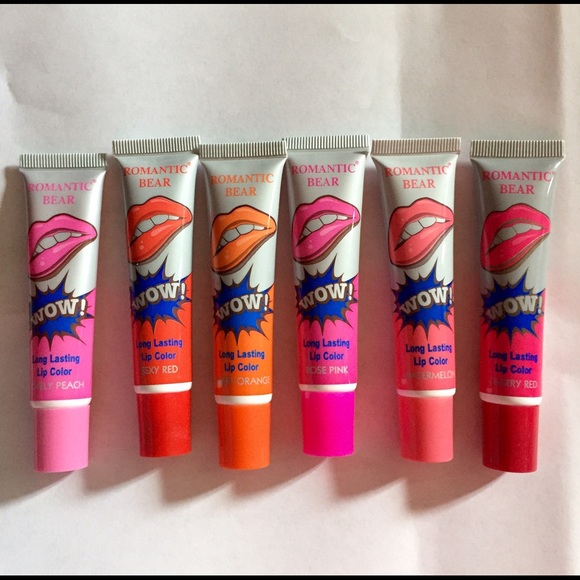 Amazing long-lasting set of six lip stains