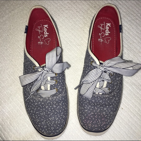 Gorgeous Navy white dots Taylor Swift Keds 9